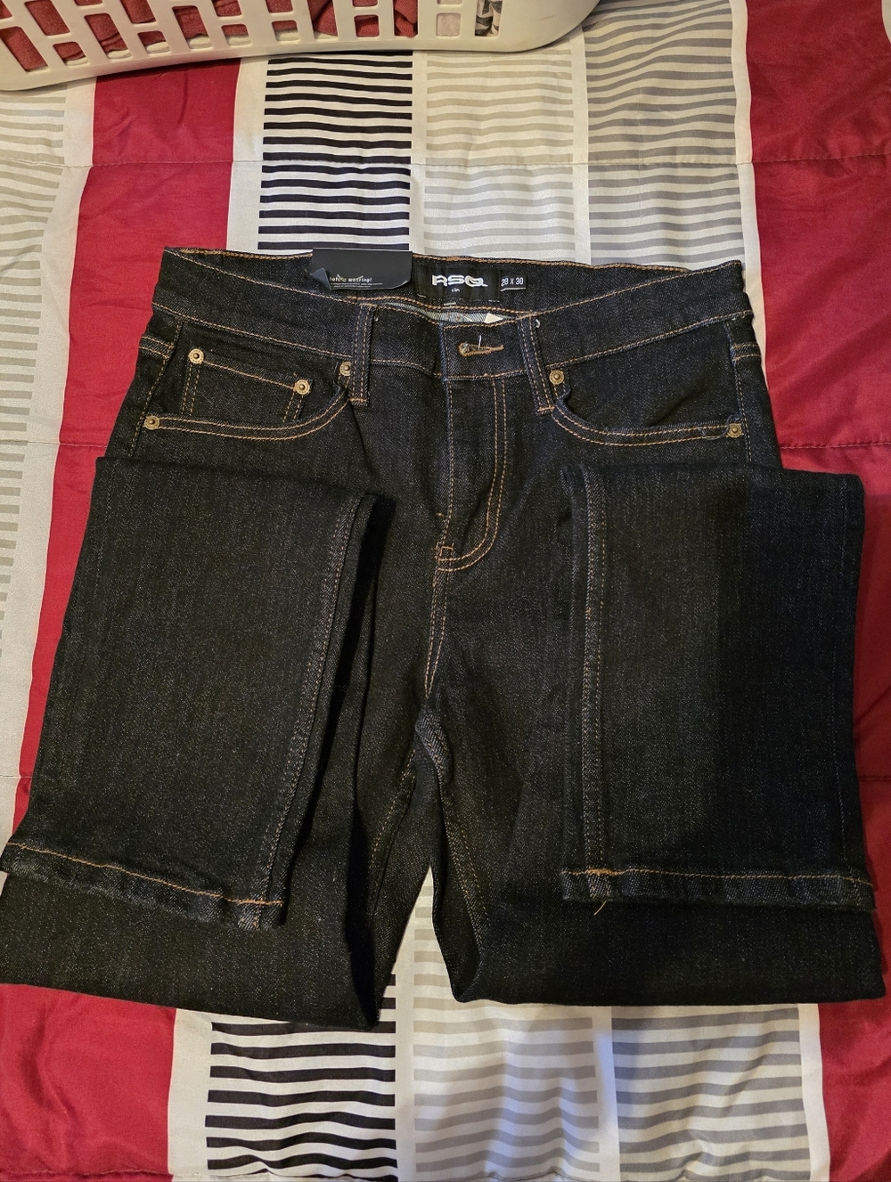 RSQ Women's Straight Leg Jeans in Dark Denim